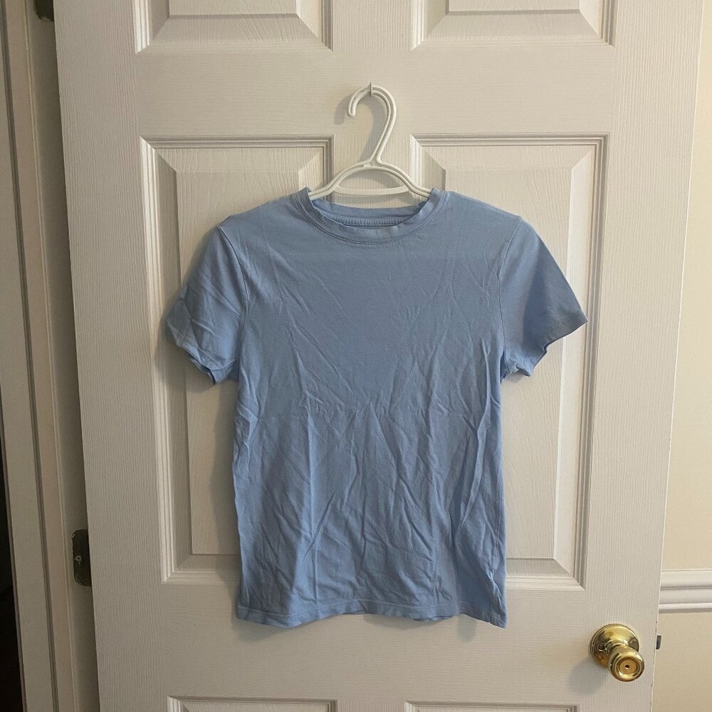 A NEW DAY Pale Blue Crew Neck Short Sleeve T Shirt Size XS
